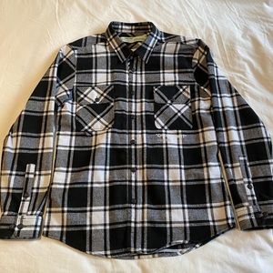 Off White “Check Shirt” Black and White Long Sleeve Over Shirt Size L
